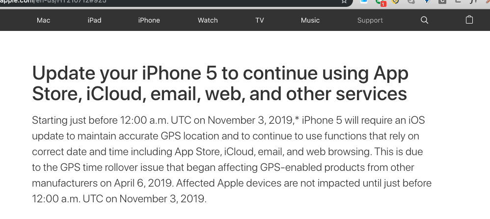 iphone 5 apple warning